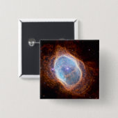 De Zuidelijke Ring Nebula Vierkante Button 5,1 Cm (Voorkant /achterkant)