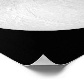 De zuidpool van de maan van Saturnus Tethys Poster (Hoek)