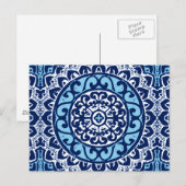 De zuidwestelijke Batik van Mandala van de Zon, Briefkaart (Voorkant / Achterkant)