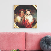 De zussen canvas afdruk (Insitu (Woonkamer))