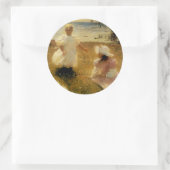 De zussen ronde sticker (Tas)