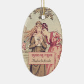 De zussen zijn voor altijd  regentenkerst keramisch ornament (Rechts)