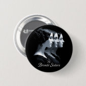 De zusters Brontë Ronde Button 5,7 Cm (Voorkant /achterkant)