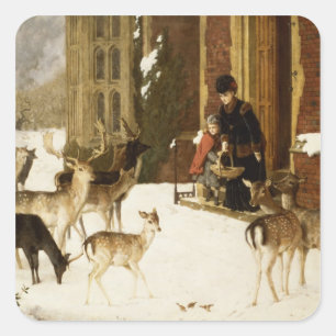 De zusters van de liefdadigheid vierkante sticker