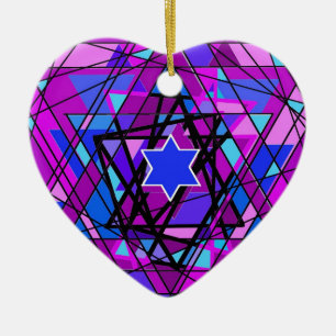 De zwakkere ster van David. Keramisch Ornament