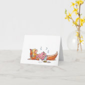 De zwangere Muziek Notecard van Vrouwen Kaart (Gele Bloem)