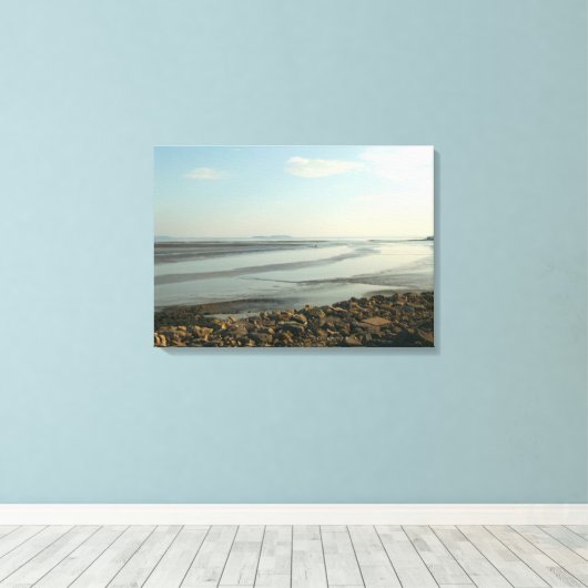 De zware stuarium nabij Cardiff Bay Canvas Afdruk (Insitu (Houten vloer))