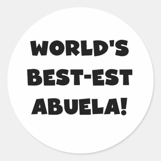 De Zwart-witte Giften van Abuela van het Ronde Sticker (Voorkant)