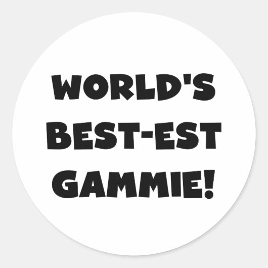 De Zwart-witte Giften van Gammie van het Ronde Sticker (Voorkant)