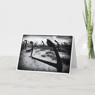 De zwart-witte kaart van ankers lege groeten