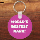 De Zwart-witte T-shirts van Bestest Nana van de Sleutelhanger (Voorkant)