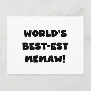 De Zwart-witte T-shirts van Memaw van het Briefkaart