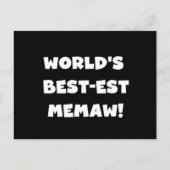 De Zwart-witte T-shirts van Memaw van het Briefkaart (Voorkant)