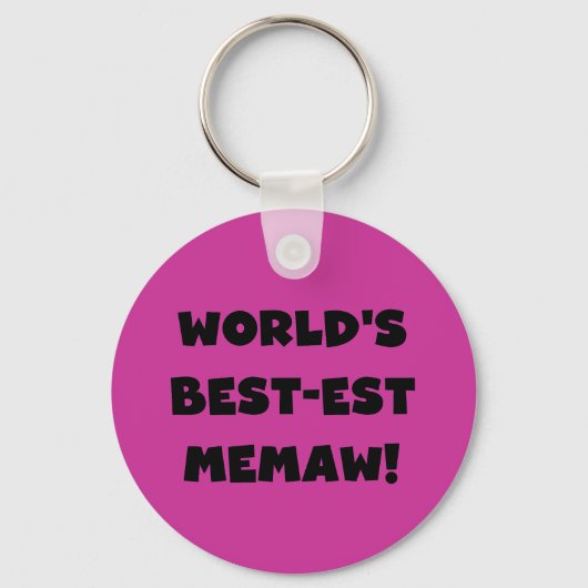 De Zwart-witte T-shirts van Memaw van het Sleutelhanger (Voorkant)