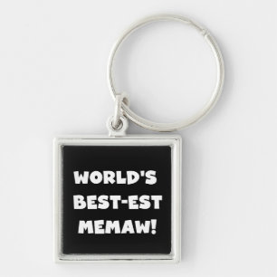 De Zwart-witte T-shirts van Memaw van het Sleutelhanger