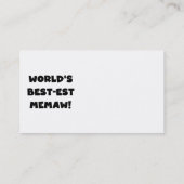 De Zwart-witte T-shirts van Memaw van het Visitekaartje (Achterkant)