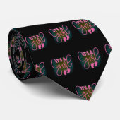 De zwarte Baby voetafdrukken van een meisje roze Stropdas (Opgerold)