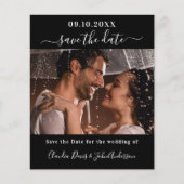 De zwarte begroting van het witte fotomanuscript s flyer (Voorkant)