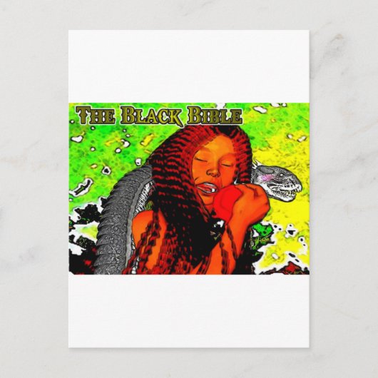 "De zwarte Bijbel": Adam en Eva Briefkaart (Voorkant)