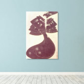 De zwarte cape, illustratie voor de Engelse redact Canvas Afdruk (Insitu (Houten vloer))