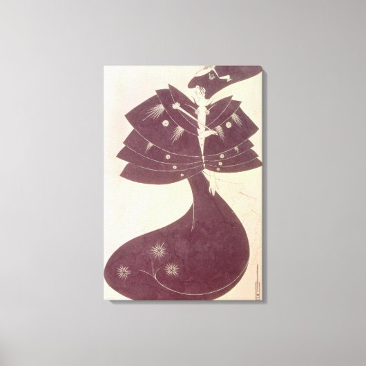 De zwarte cape, illustratie voor de Engelse redact Canvas Afdruk (Voorkant)