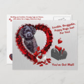 De zwarte Cocker-spaniël #2 u heeft de Omhelzingen Feestdagenkaart (Voorkant / Achterkant)