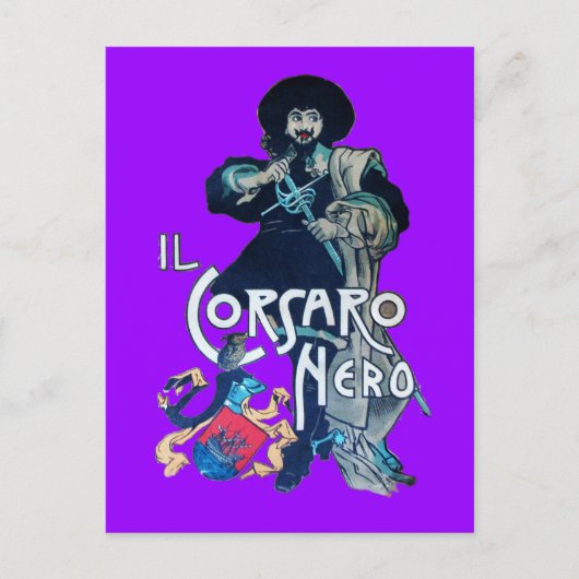 DE ZWARTE CORSAIR BRIEFKAART (Voorkant)