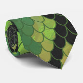 De Zwarte en Groene Druk van de slang Stropdas (Opgerold)