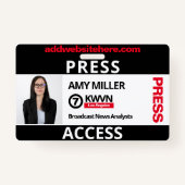 De zwarte en Rode Medewerker van de Aangepaste Naa Badge (Voorkant)