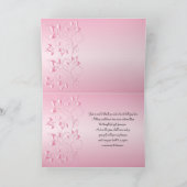 De zwarte en Roze Parel Loveknot dankt u kaardt Bedankkaart (Binnen)