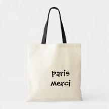 De zwarte en witte Canvas tas van Paris Merci