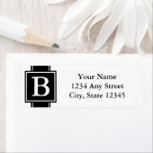 De zwarte en Witte Monogrammed Etiketten van het A (Insitu)