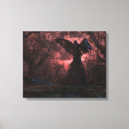 De zwarte engel canvas afdruk (Voorkant)