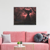 De zwarte engel canvas afdruk (Insitu (Woonkamer))