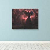 De zwarte engel canvas afdruk (Insitu (Houten vloer))