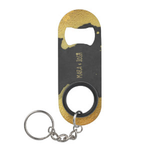 *~* de zwarte & Gouden Barman van het Huwelijk van Mini Flessenopener