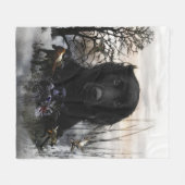 De zwarte gouden rievers fleece deken (Voorkant (Horizontaal))