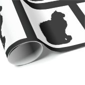 De zwarte grenzen van het Verpakkende Document van Cadeaupapier (Rol Hoek)