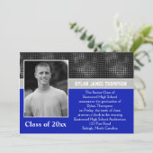 De zwarte, Grey, en Blauwe Uitnodiging van het Afs (Staand voorkant)