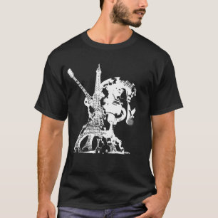 De zwarte haarschoen t-shirt