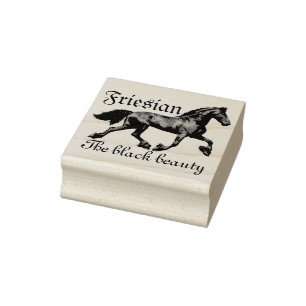 De zwarte hengst van Friesland, de zwarte schoonhe Rubberstempel