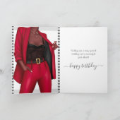 De zwarte Kaart 'Girl Boss' van de Birthday (Binnen)