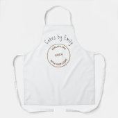 De zwarte kachel van uw zakelijke Logo is wit Schort (Voorkant)