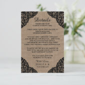 De zwarte kant van het Collectie van de Rustic Bur Informatiekaartje (Staand voorkant)