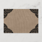 De zwarte kant van het Collectie van de Rustic Bur Informatiekaartje (Achterkant)