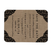 De zwarte kant van het Collectie van de Rustic Bur Magneet (Horizontaal)