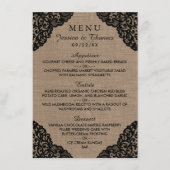 De zwarte kant van het Collectie van de Rustic Bur Menu (Voorkant)