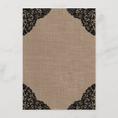 De zwarte kant van het Collectie van de Rustic Bur Menu (Achterkant)