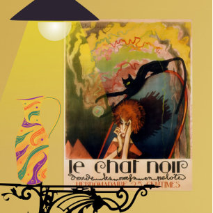 De zwarte kat 1922 toneelposter henri desbarbieux poster