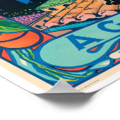 De zwarte kat Agruna Valencia Sinaasappel  kool Poster (Hoek)